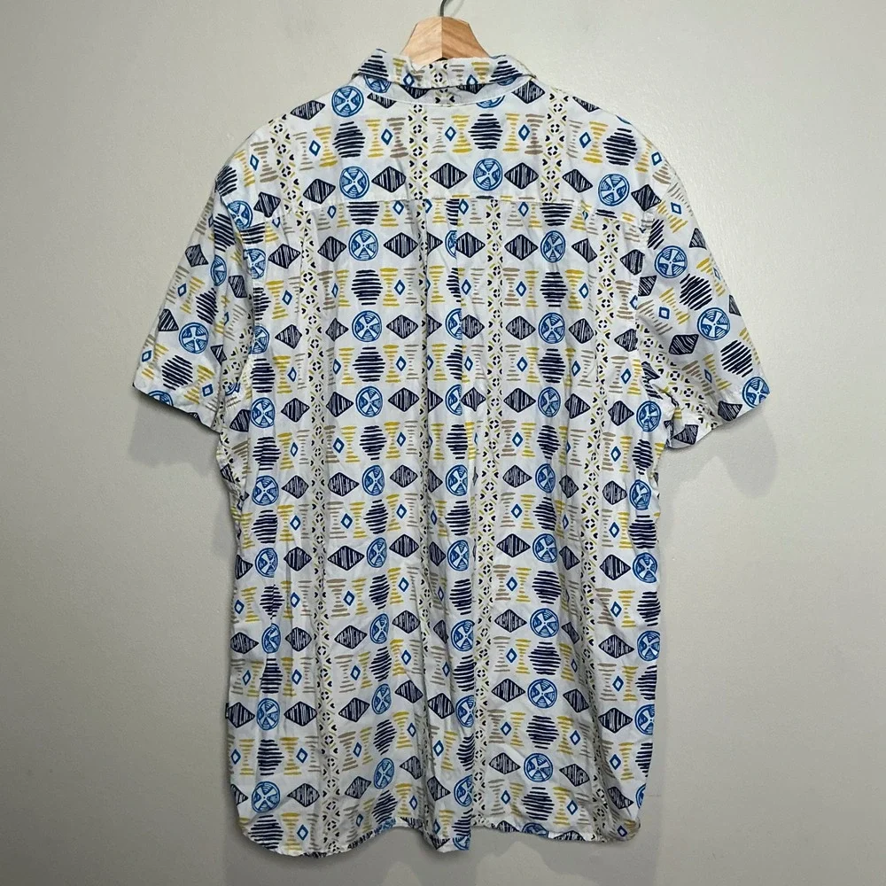 The North Face Men's Baytrail Pattern Short Sleeve Button Down Shirt Size XXL